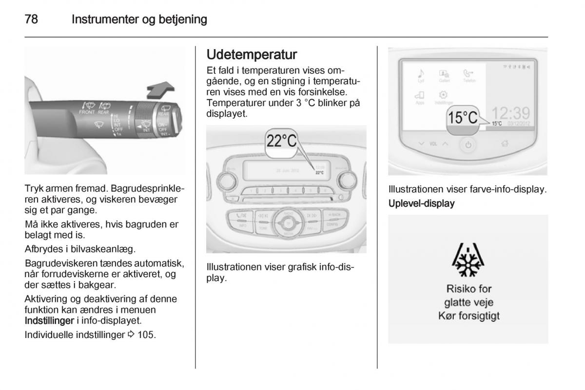 Opel Corsa D Bilens instruktionsbog / page 80