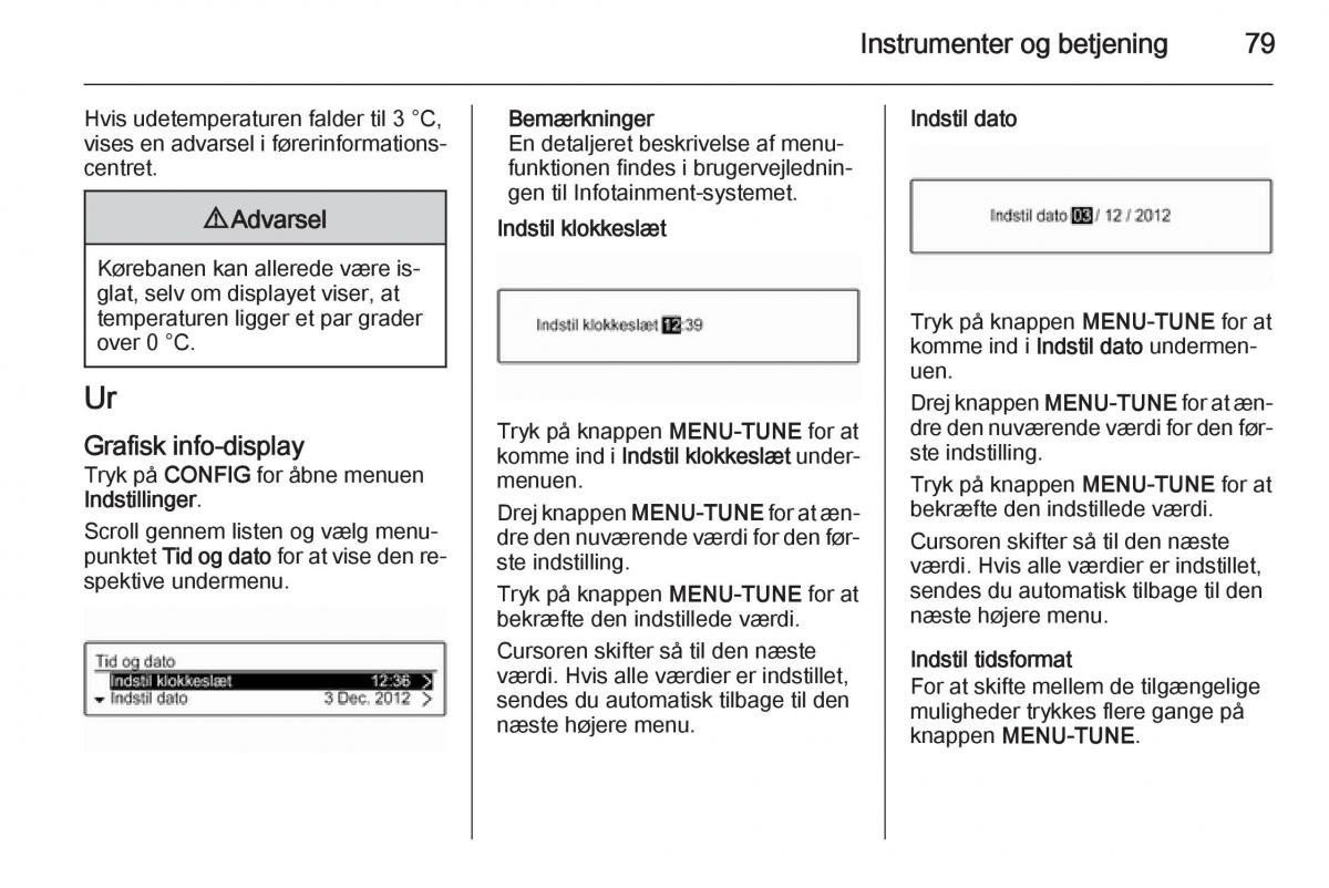 Opel Corsa D Bilens instruktionsbog / page 81