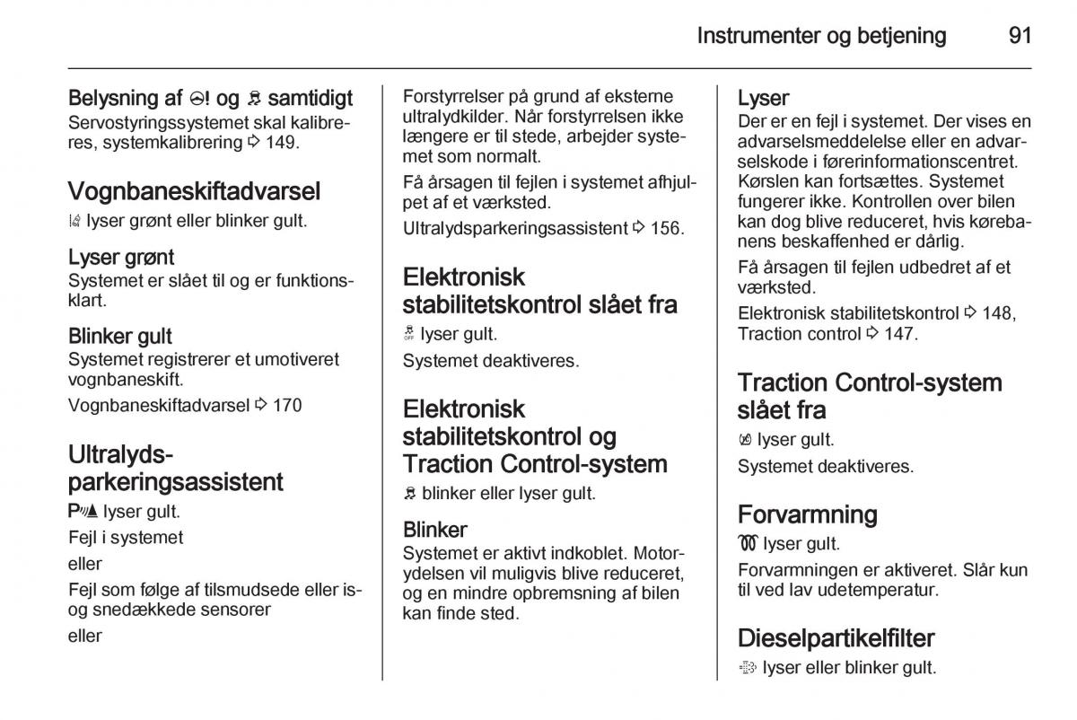 Opel Corsa D Bilens instruktionsbog / page 93