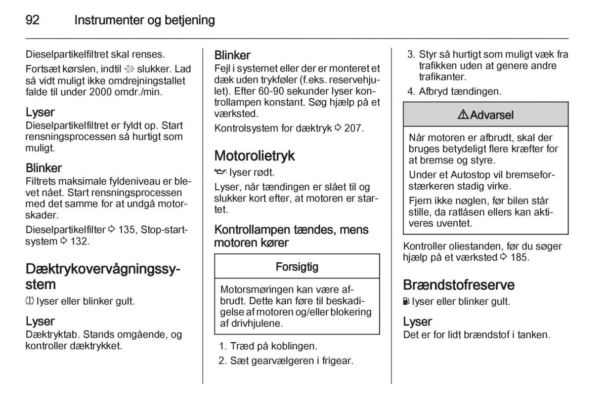 Opel Corsa D Bilens instruktionsbog / page 94