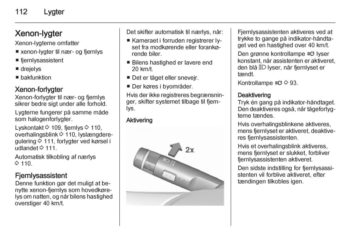 Opel Corsa D Bilens instruktionsbog / page 114