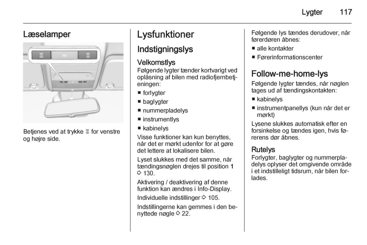 Opel Corsa D Bilens instruktionsbog / page 119