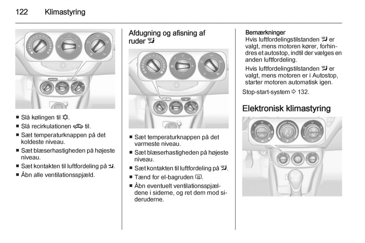Opel Corsa D Bilens instruktionsbog / page 124