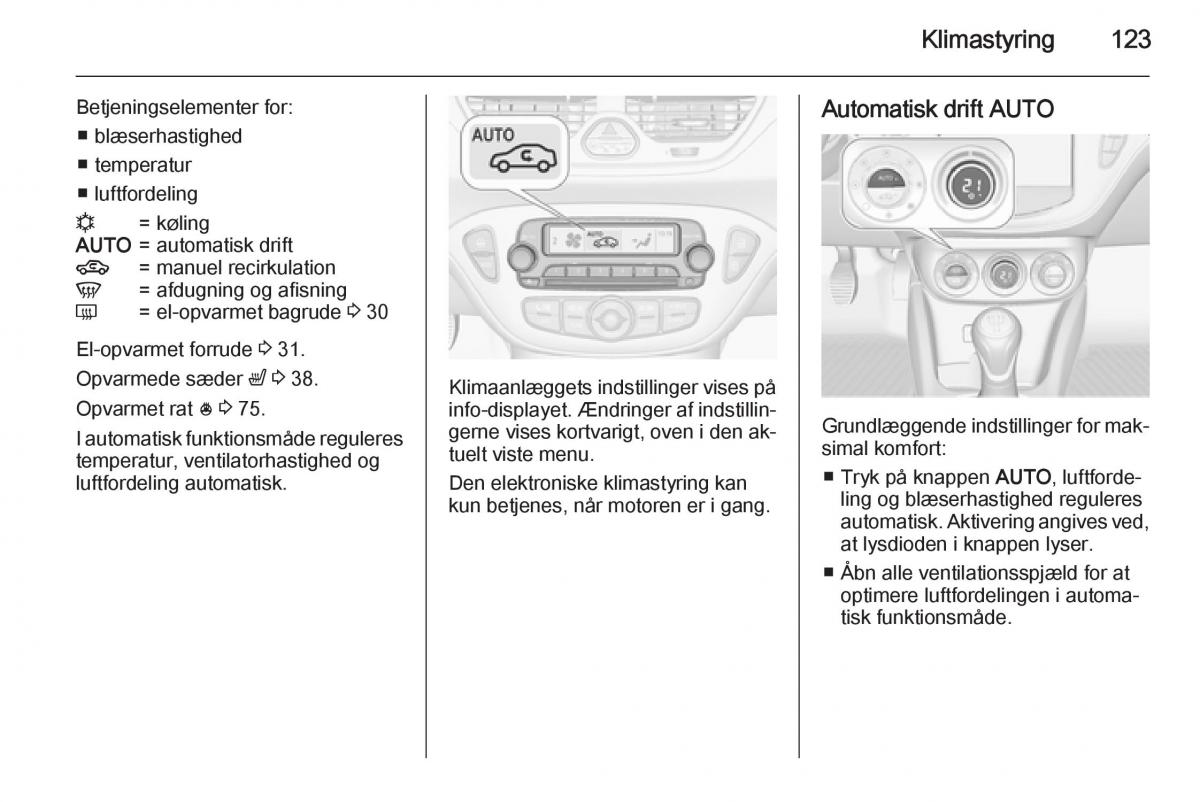 Opel Corsa D Bilens instruktionsbog / page 125