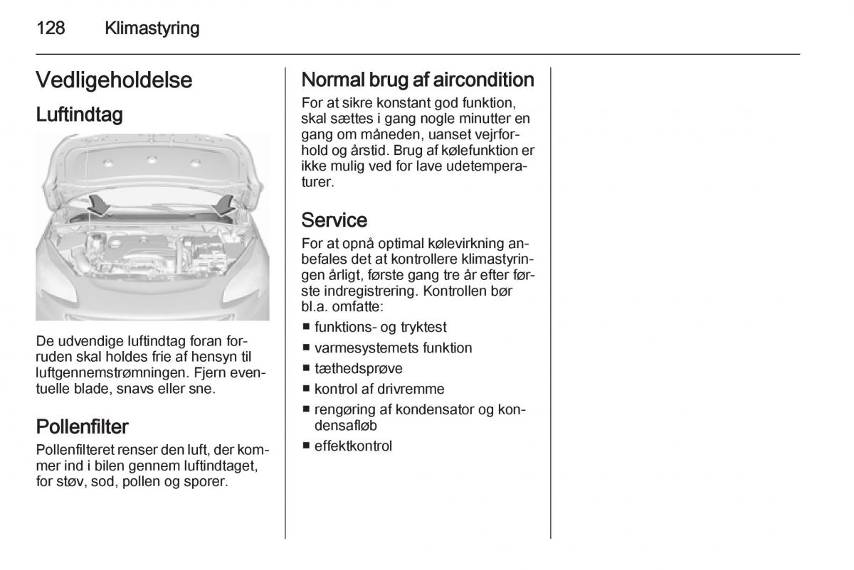 Opel Corsa D Bilens instruktionsbog / page 130