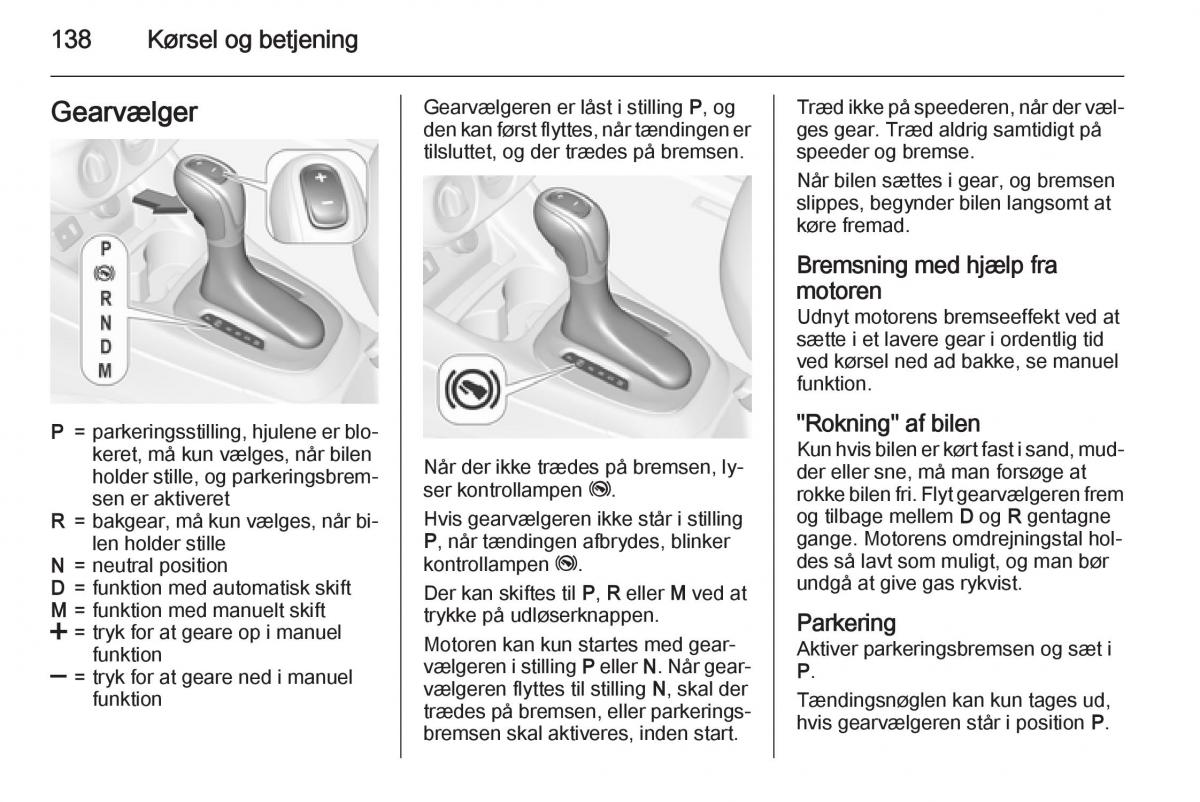 Opel Corsa D Bilens instruktionsbog / page 140