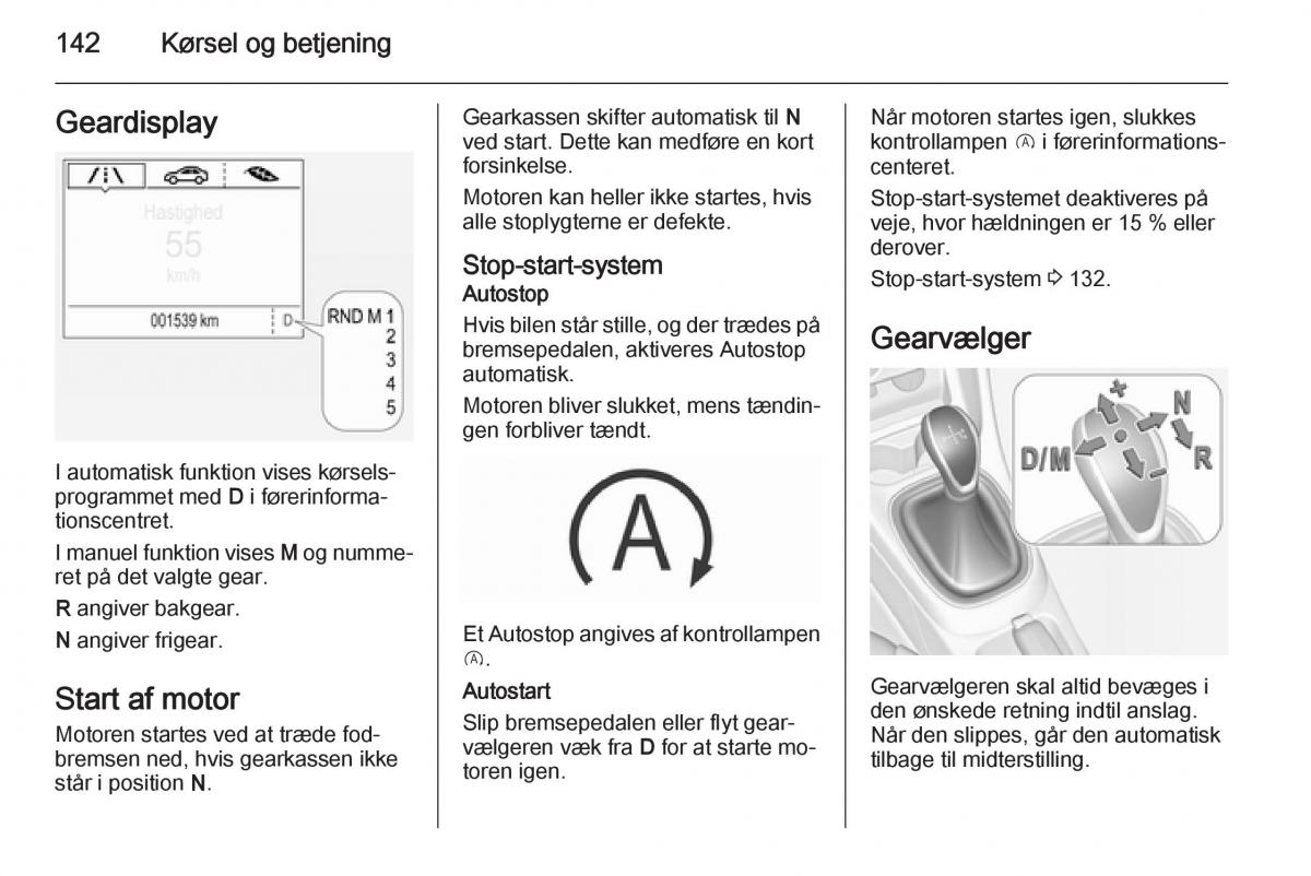 Opel Corsa D Bilens instruktionsbog / page 144