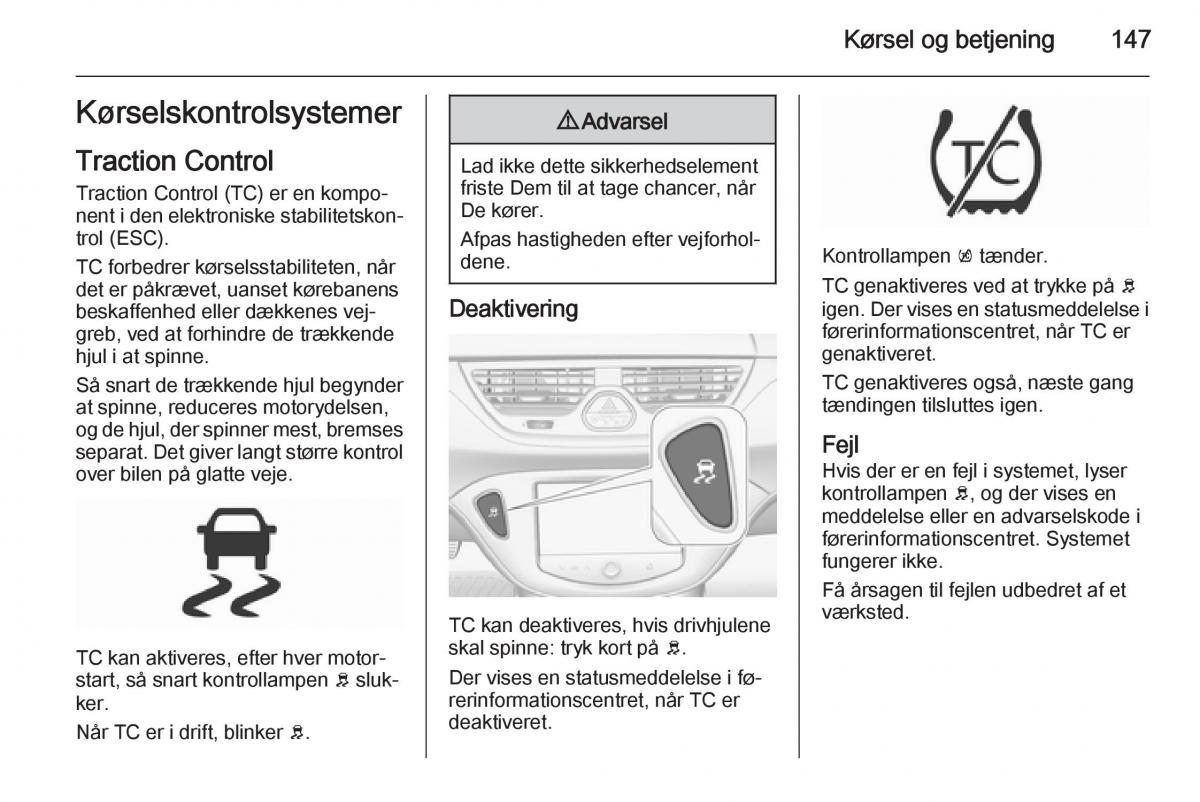 Opel Corsa D Bilens instruktionsbog / page 149