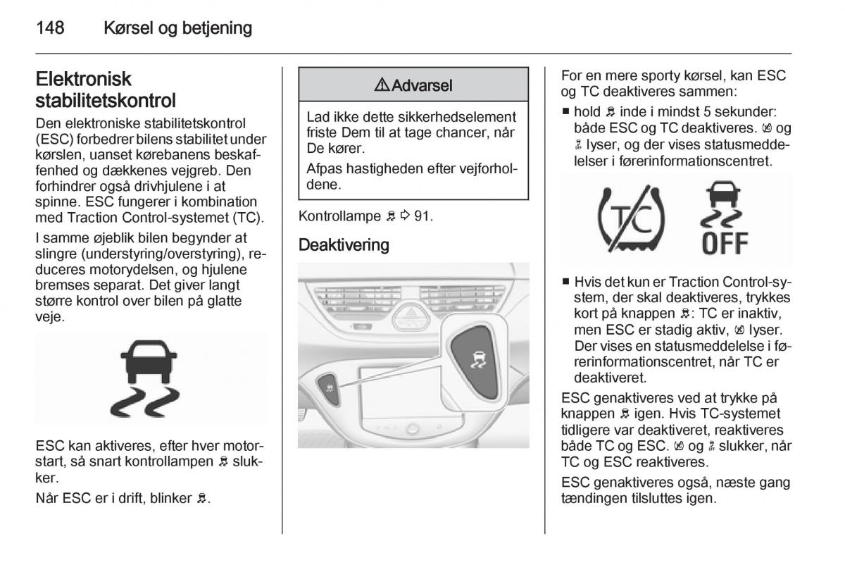 Opel Corsa D Bilens instruktionsbog / page 150