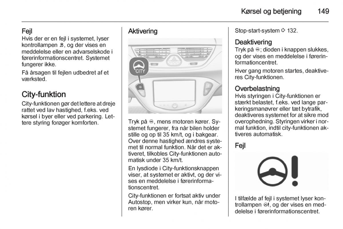 Opel Corsa D Bilens instruktionsbog / page 151