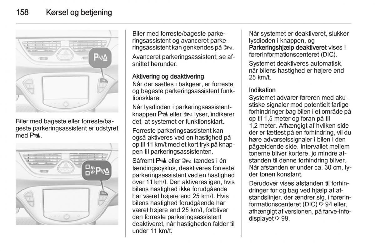 Opel Corsa D Bilens instruktionsbog / page 160