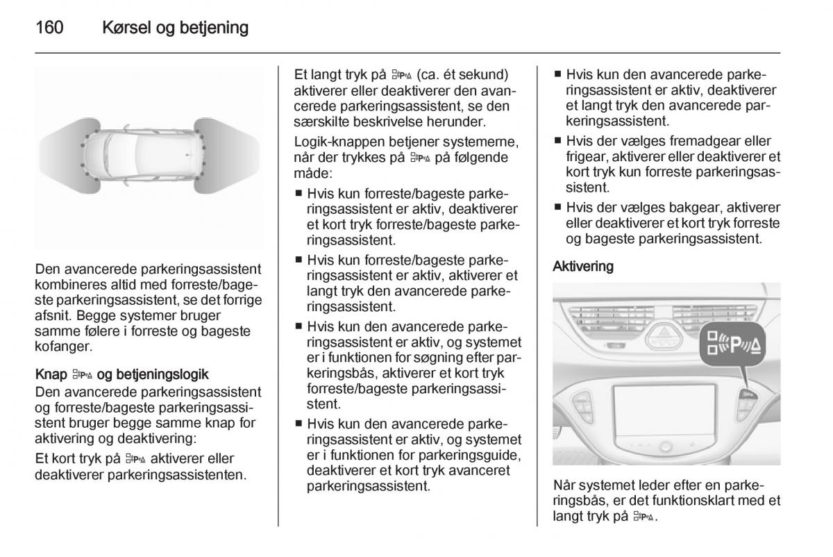 Opel Corsa D Bilens instruktionsbog / page 162