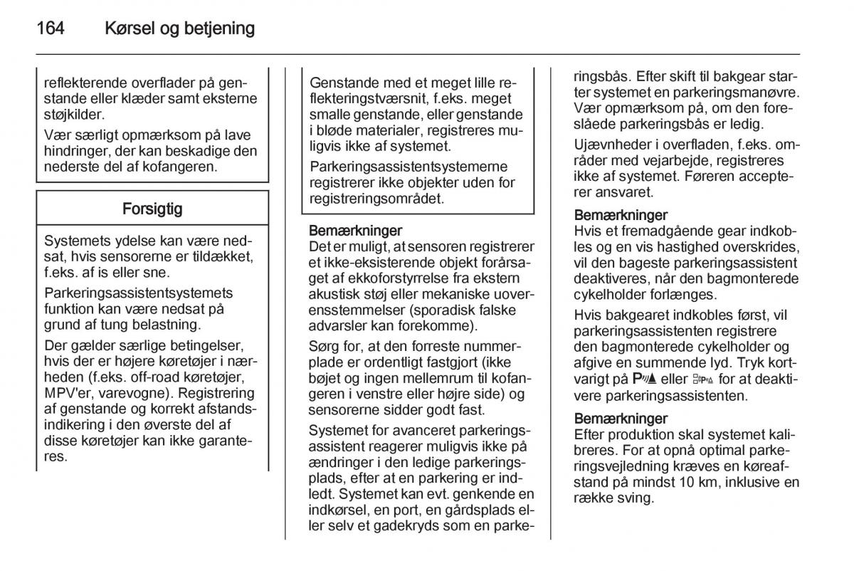 Opel Corsa D Bilens instruktionsbog / page 166