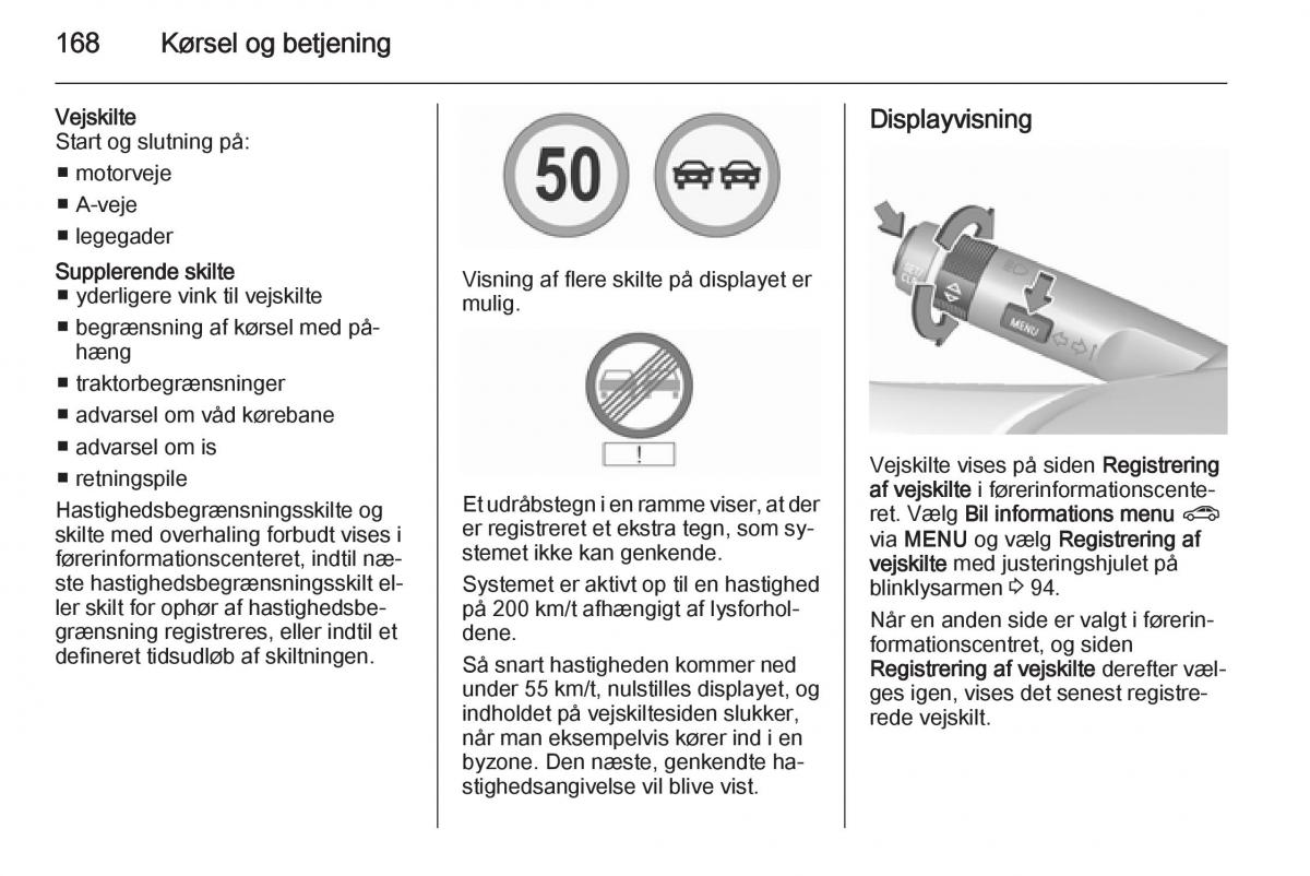 Opel Corsa D Bilens instruktionsbog / page 170