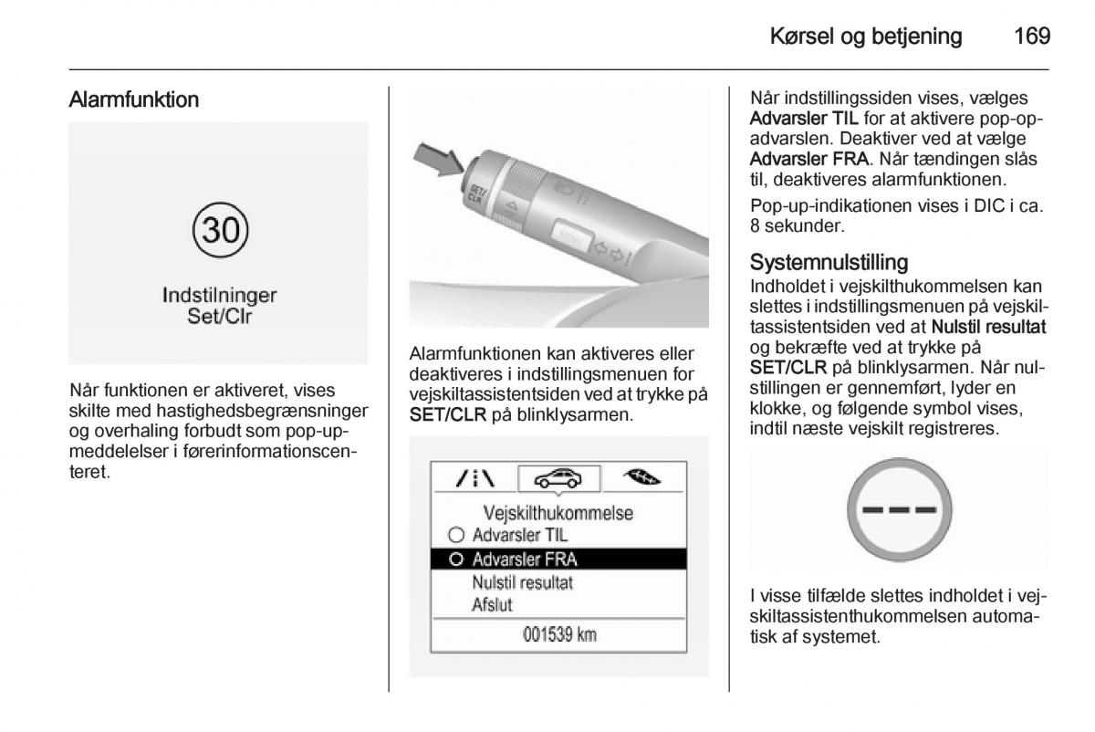 Opel Corsa D Bilens instruktionsbog / page 171