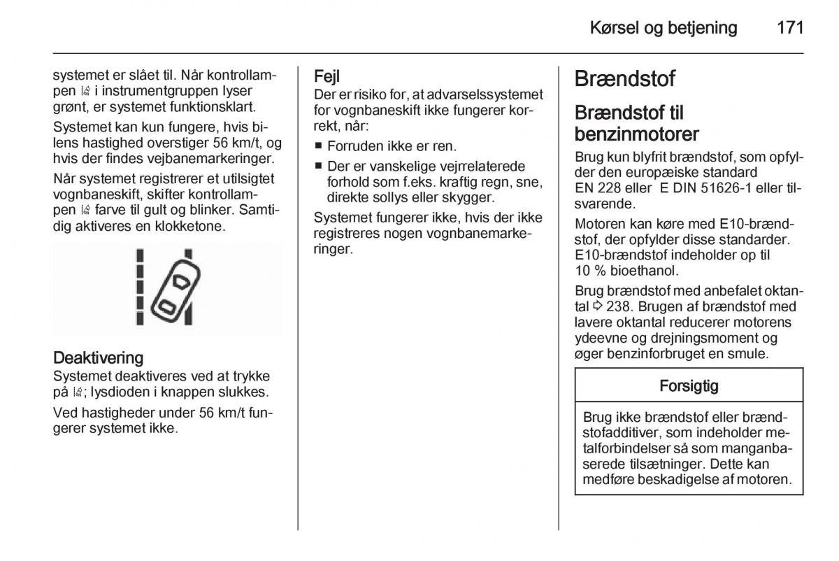 Opel Corsa D Bilens instruktionsbog / page 173