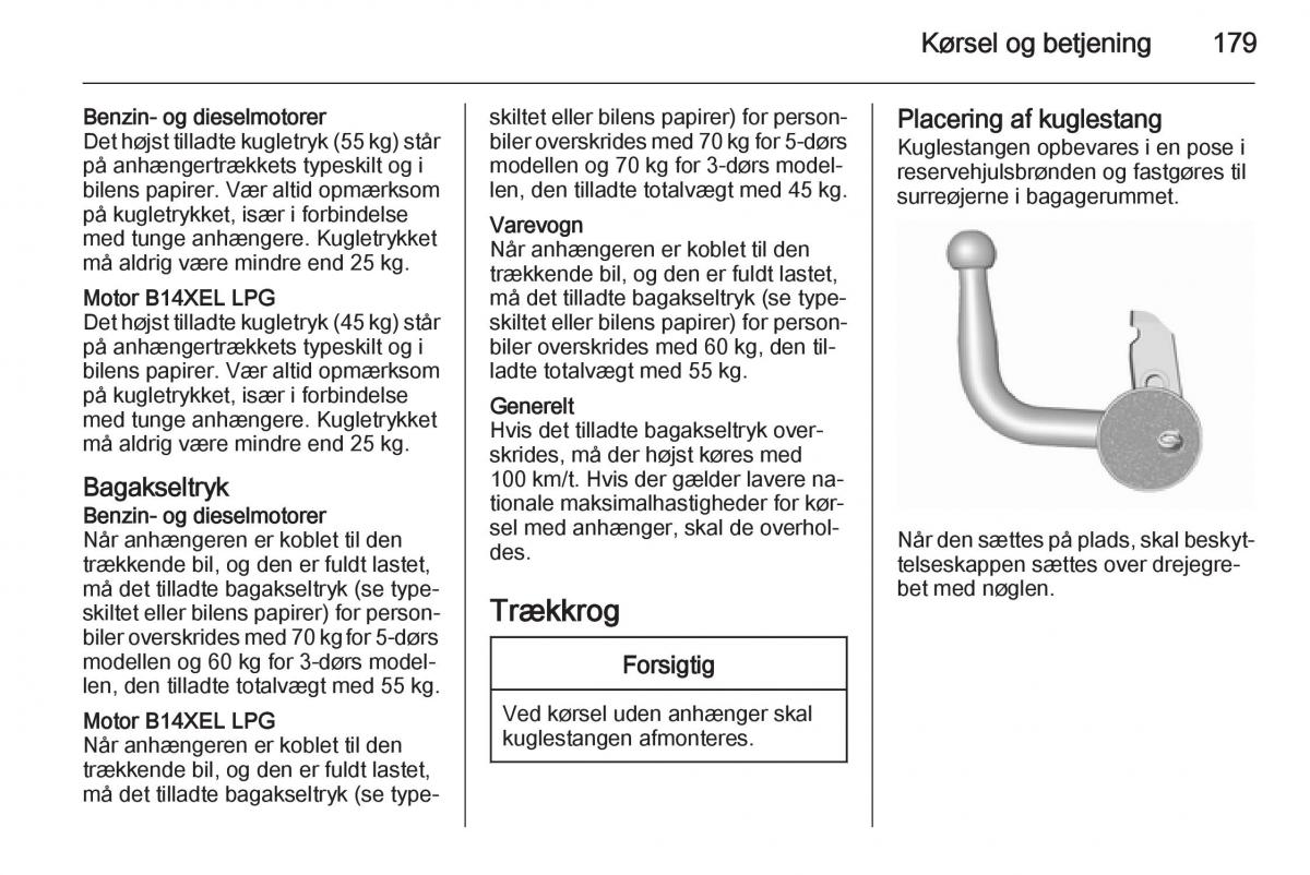 Opel Corsa D Bilens instruktionsbog / page 181