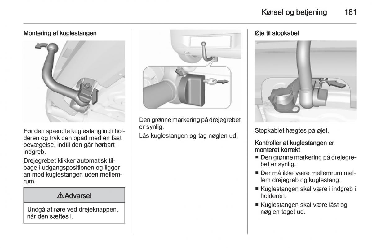 Opel Corsa D Bilens instruktionsbog / page 183