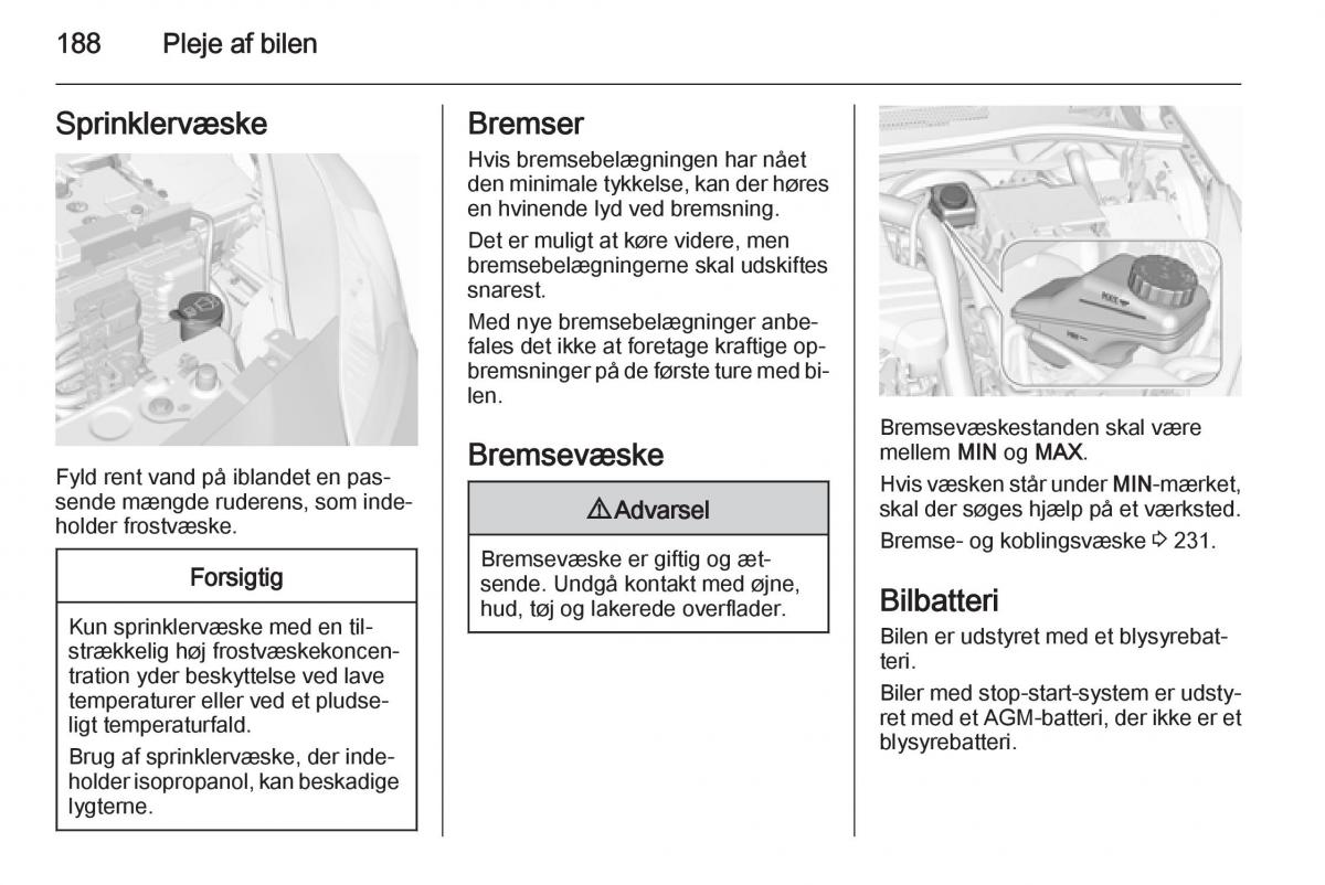 Opel Corsa D Bilens instruktionsbog / page 190