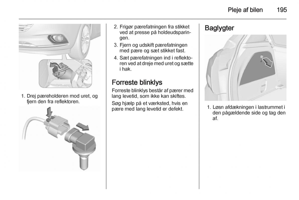 Opel Corsa D Bilens instruktionsbog / page 197