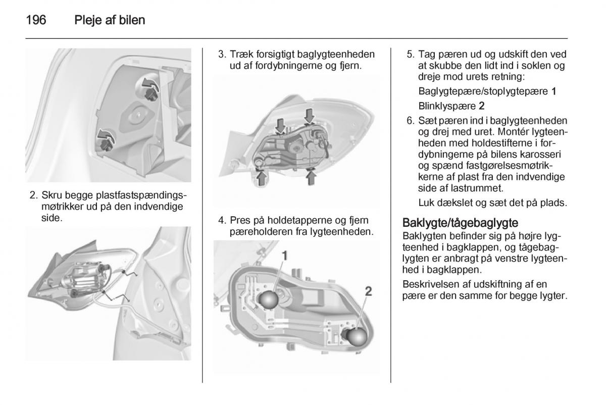 Opel Corsa D Bilens instruktionsbog / page 198