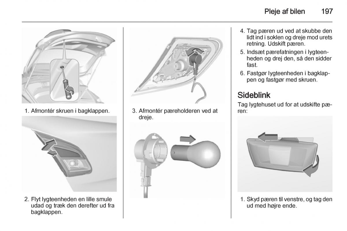 Opel Corsa D Bilens instruktionsbog / page 199