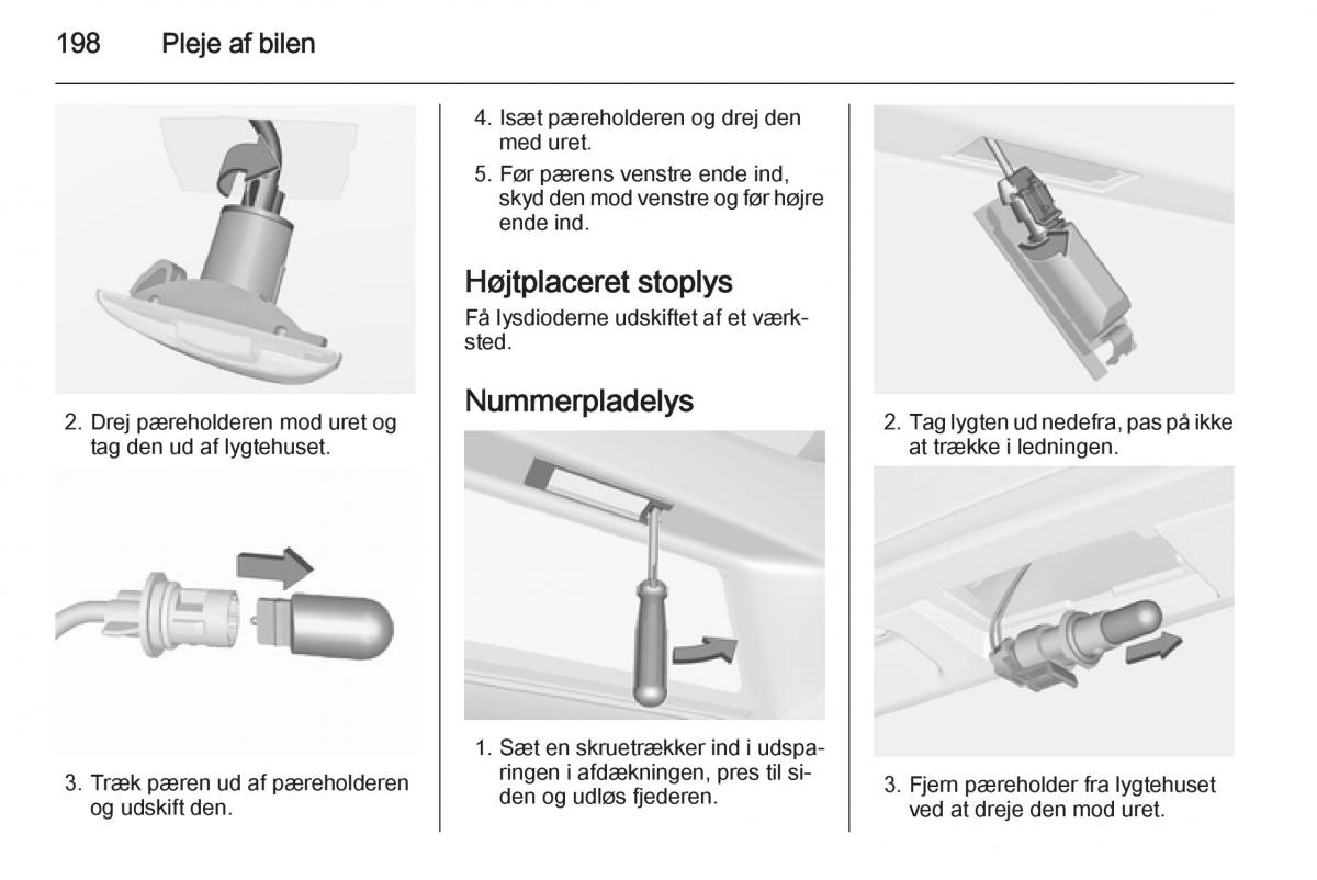 Opel Corsa D Bilens instruktionsbog / page 200