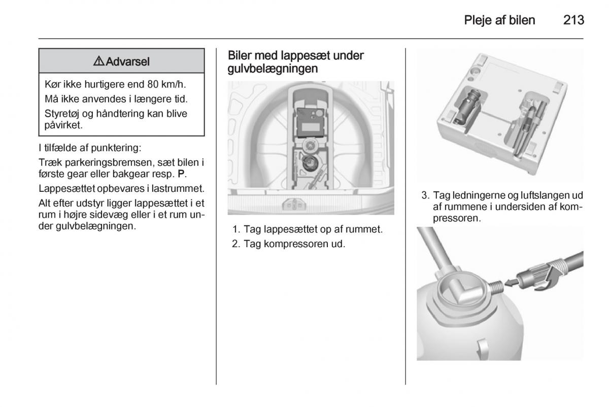 Opel Corsa D Bilens instruktionsbog / page 215