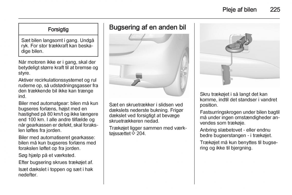 Opel Corsa D Bilens instruktionsbog / page 227