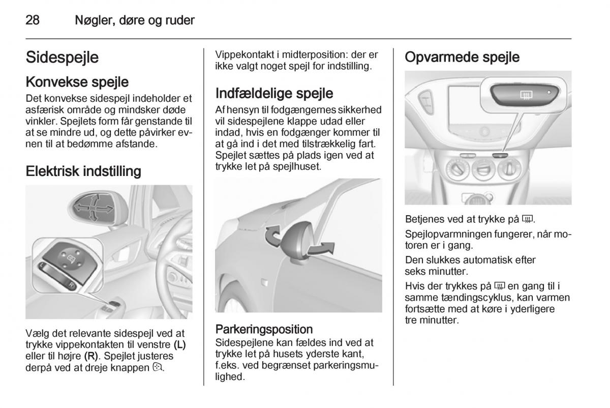 Opel Corsa D Bilens instruktionsbog / page 30