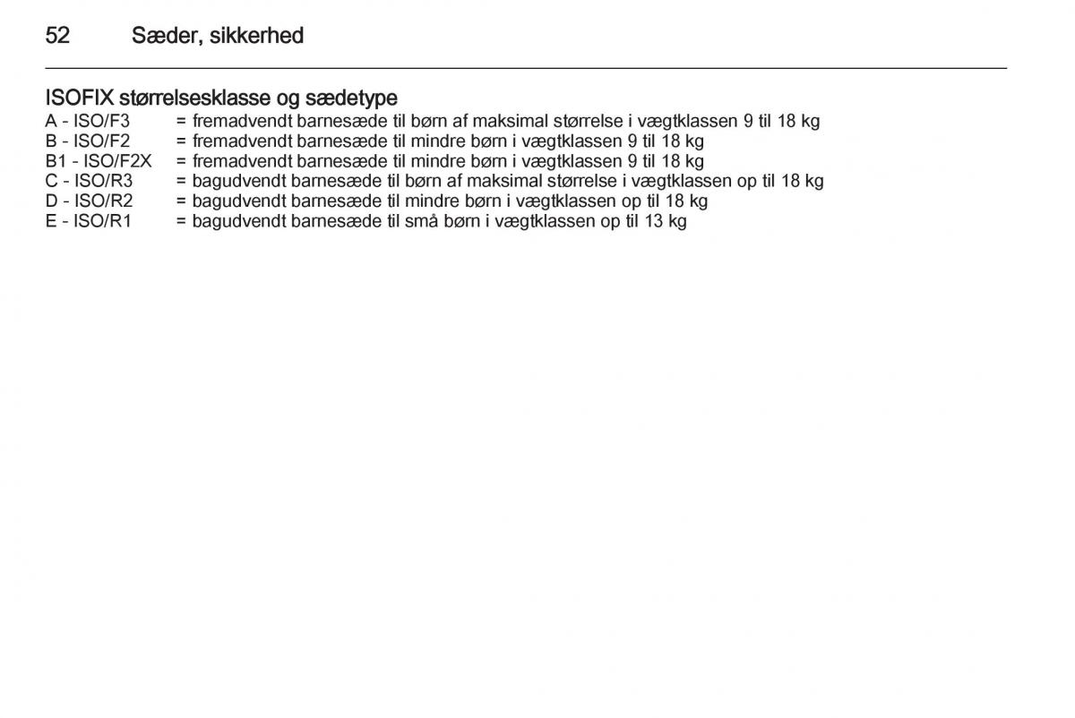 Opel Corsa D Bilens instruktionsbog / page 54