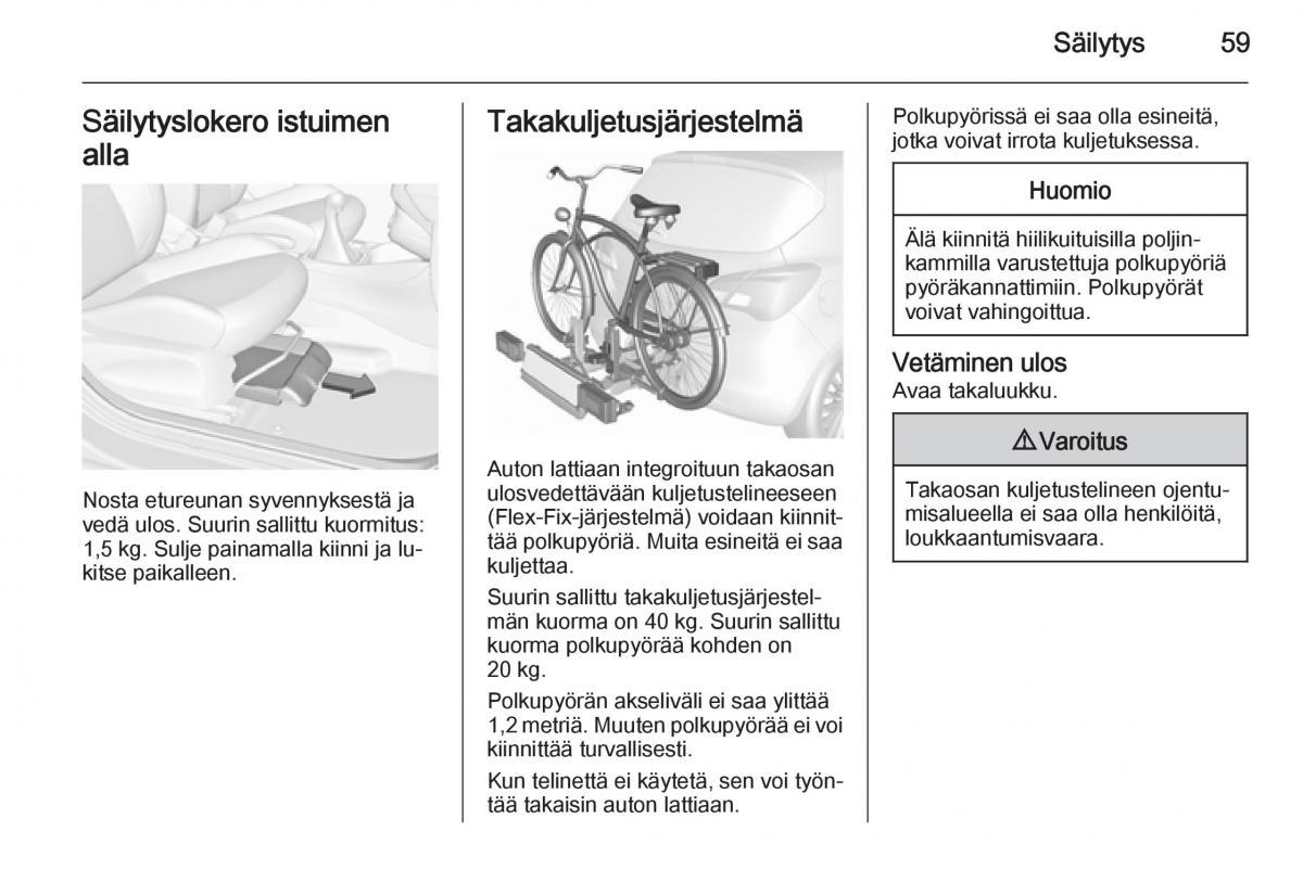 Opel Corsa D omistajan kasikirja / page 61