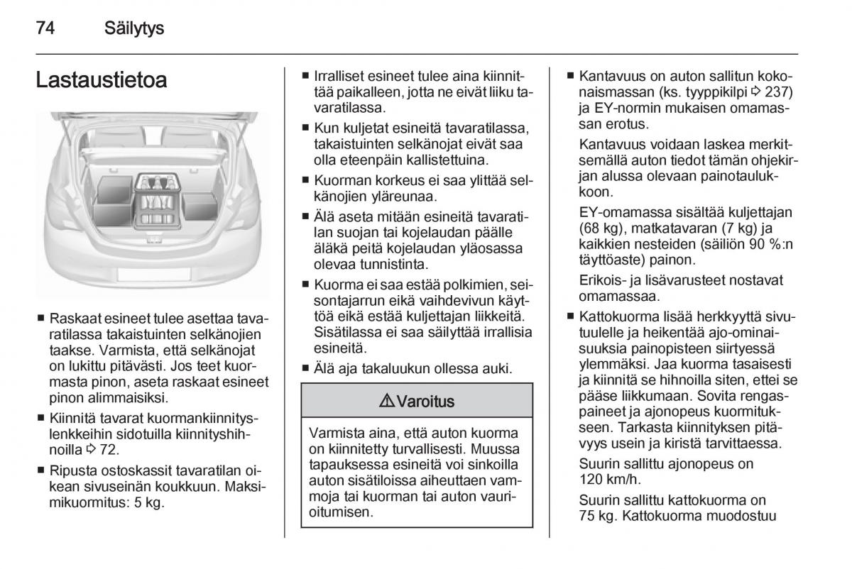 Opel Corsa D omistajan kasikirja / page 76