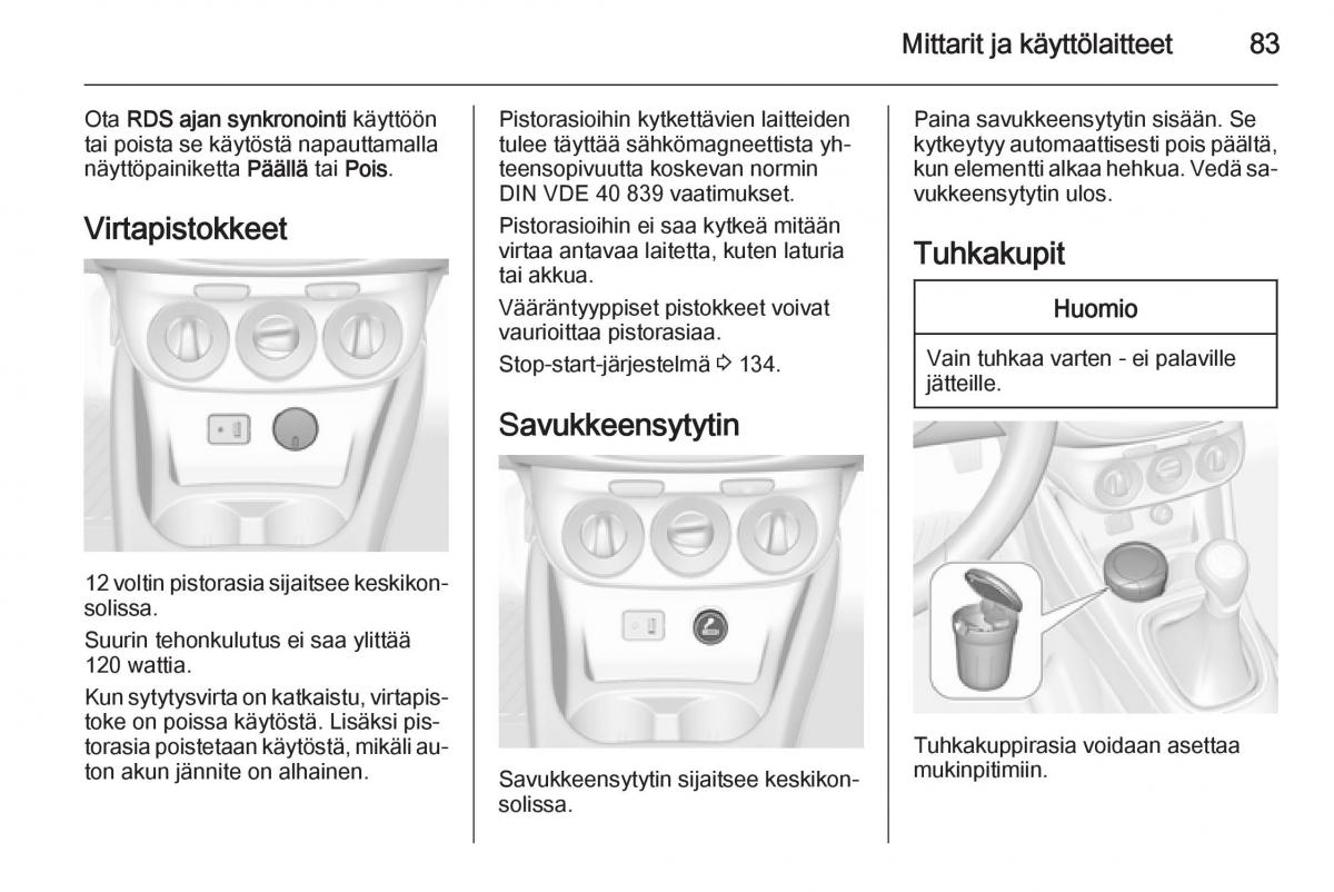 Opel Corsa D omistajan kasikirja / page 85