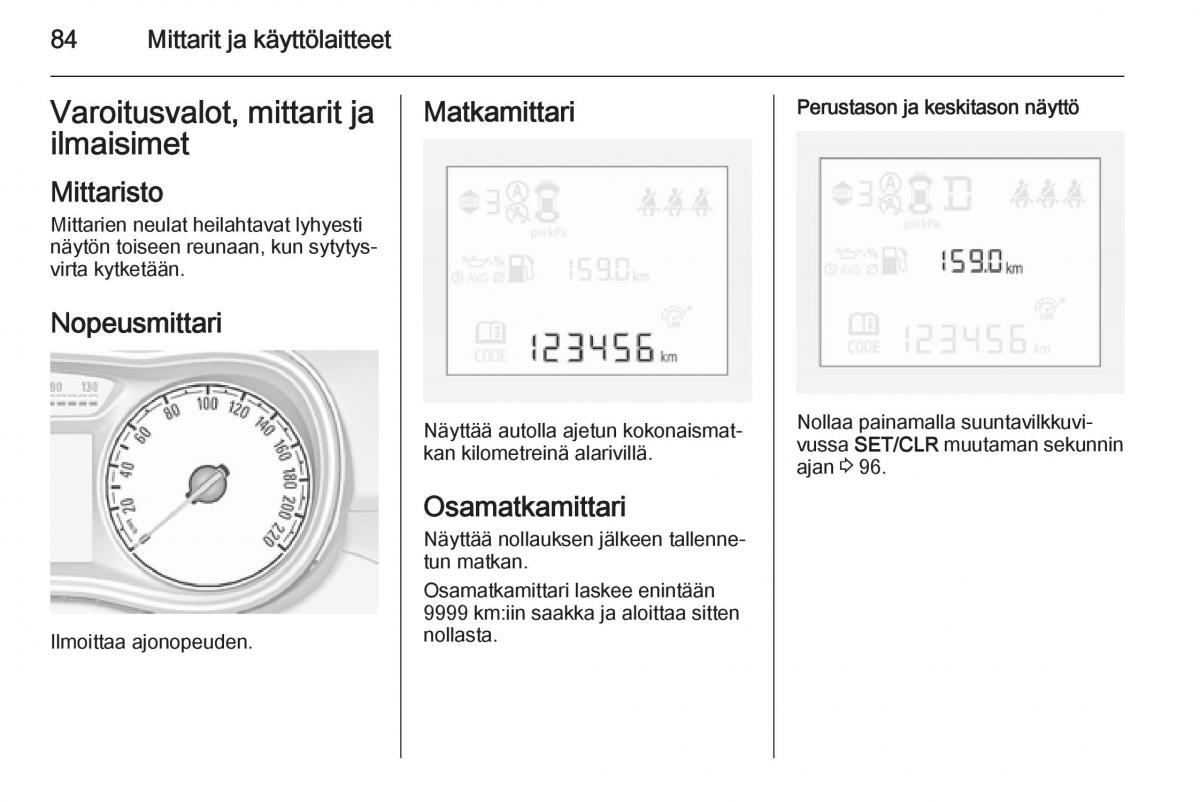 Opel Corsa D omistajan kasikirja / page 86