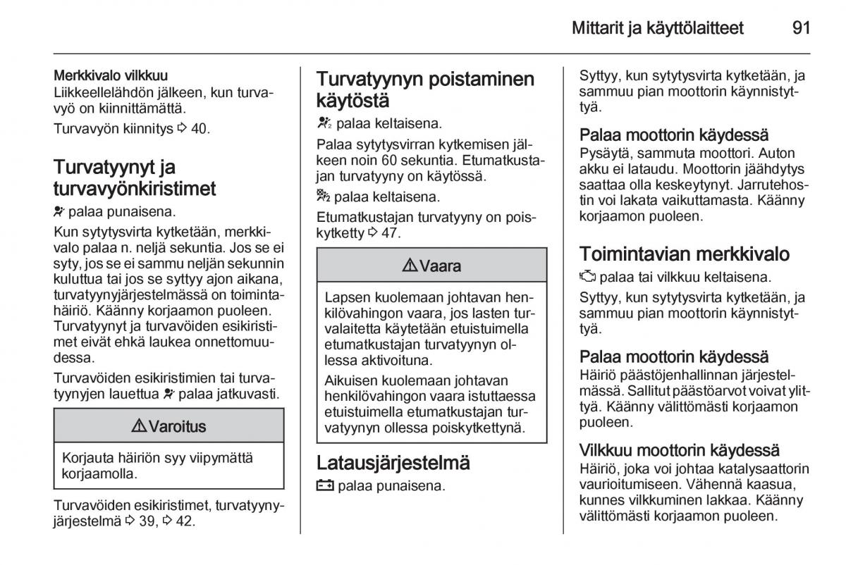 Opel Corsa D omistajan kasikirja / page 93