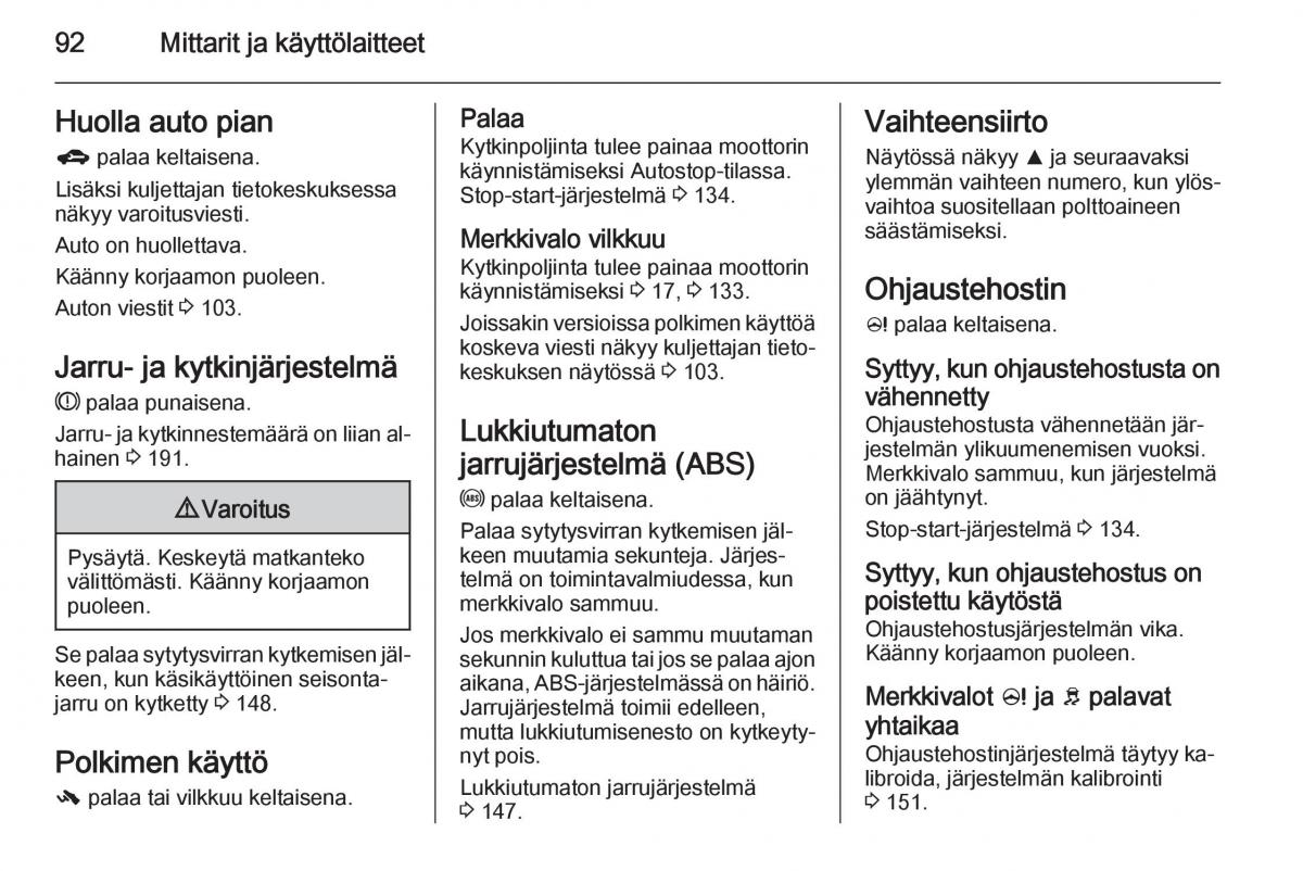 Opel Corsa D omistajan kasikirja / page 94