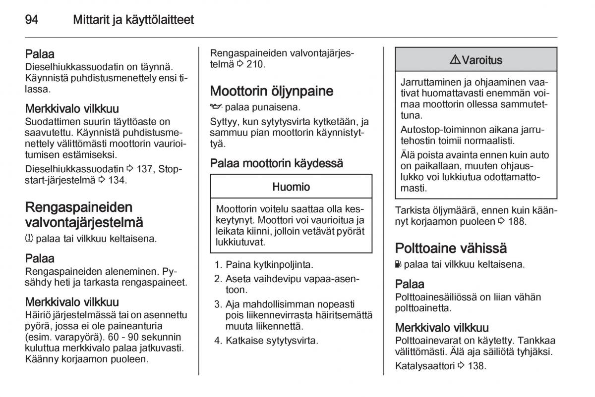 Opel Corsa D omistajan kasikirja / page 96