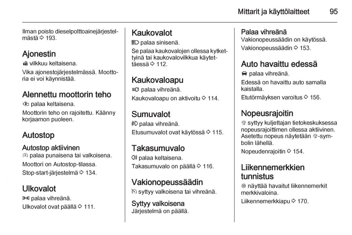 Opel Corsa D omistajan kasikirja / page 97