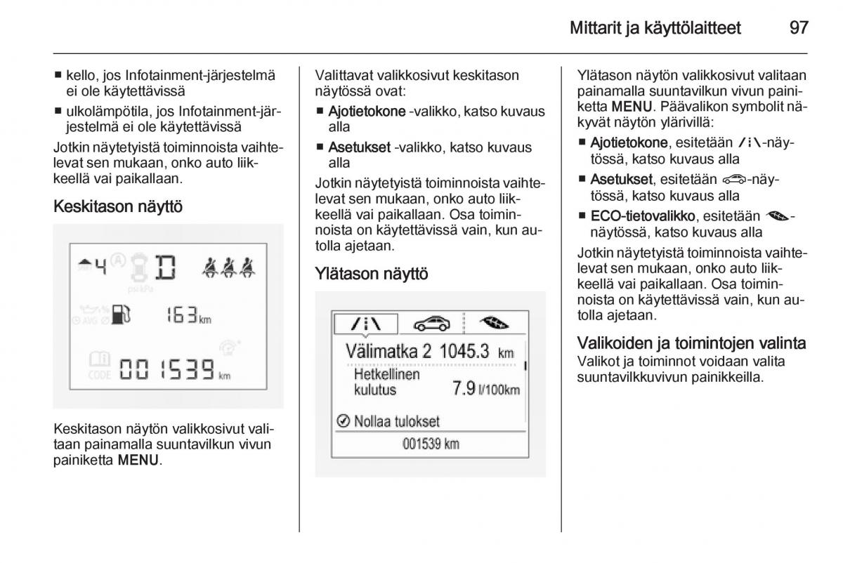 Opel Corsa D omistajan kasikirja / page 99