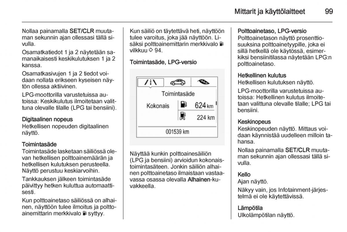 Opel Corsa D omistajan kasikirja / page 101