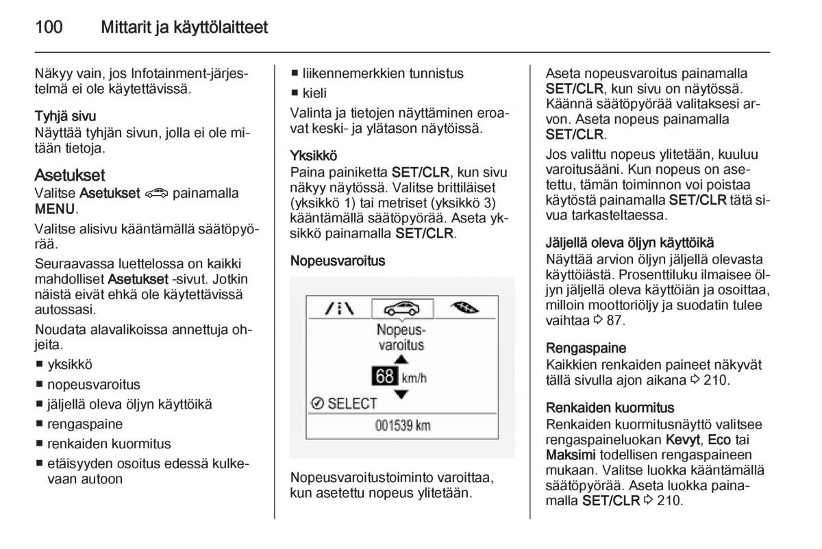 Opel Corsa D omistajan kasikirja / page 102