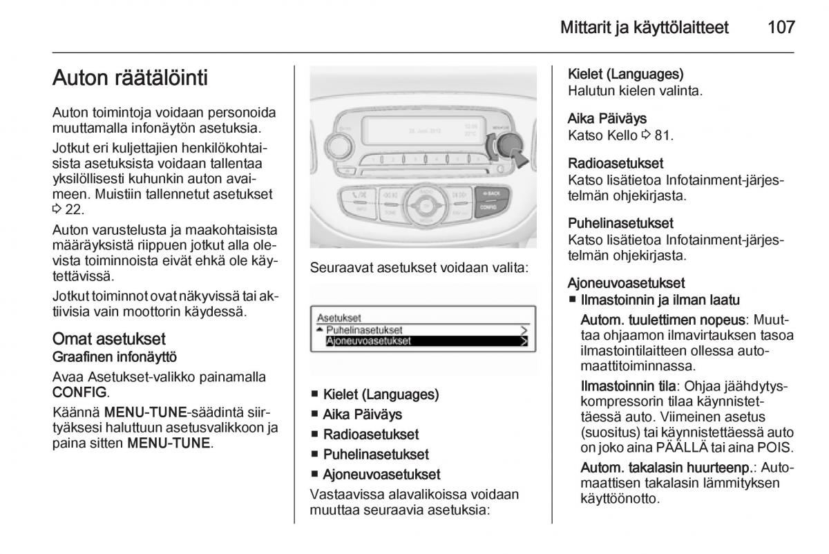 Opel Corsa D omistajan kasikirja / page 109