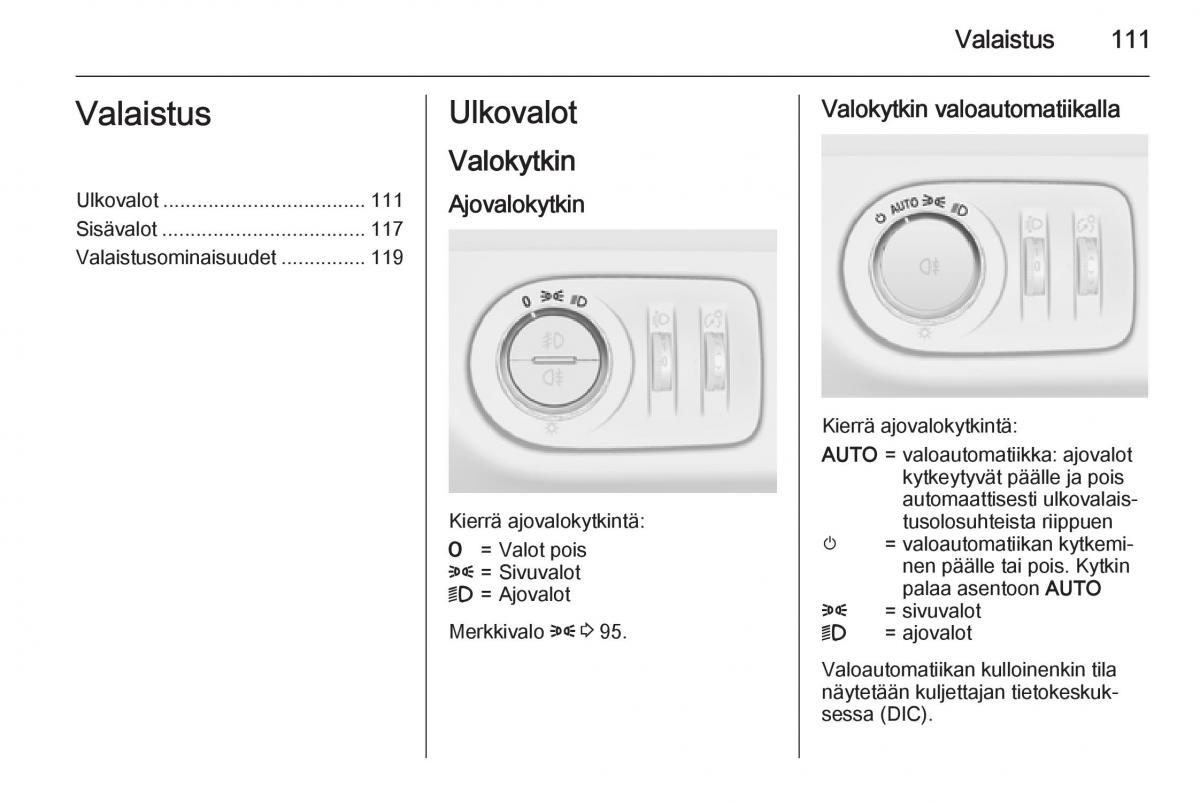 Opel Corsa D omistajan kasikirja / page 113