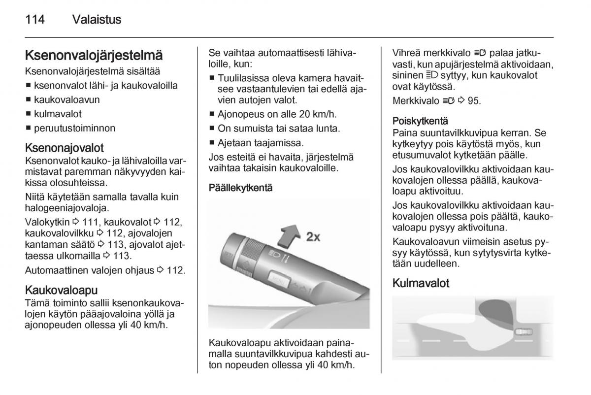 Opel Corsa D omistajan kasikirja / page 116