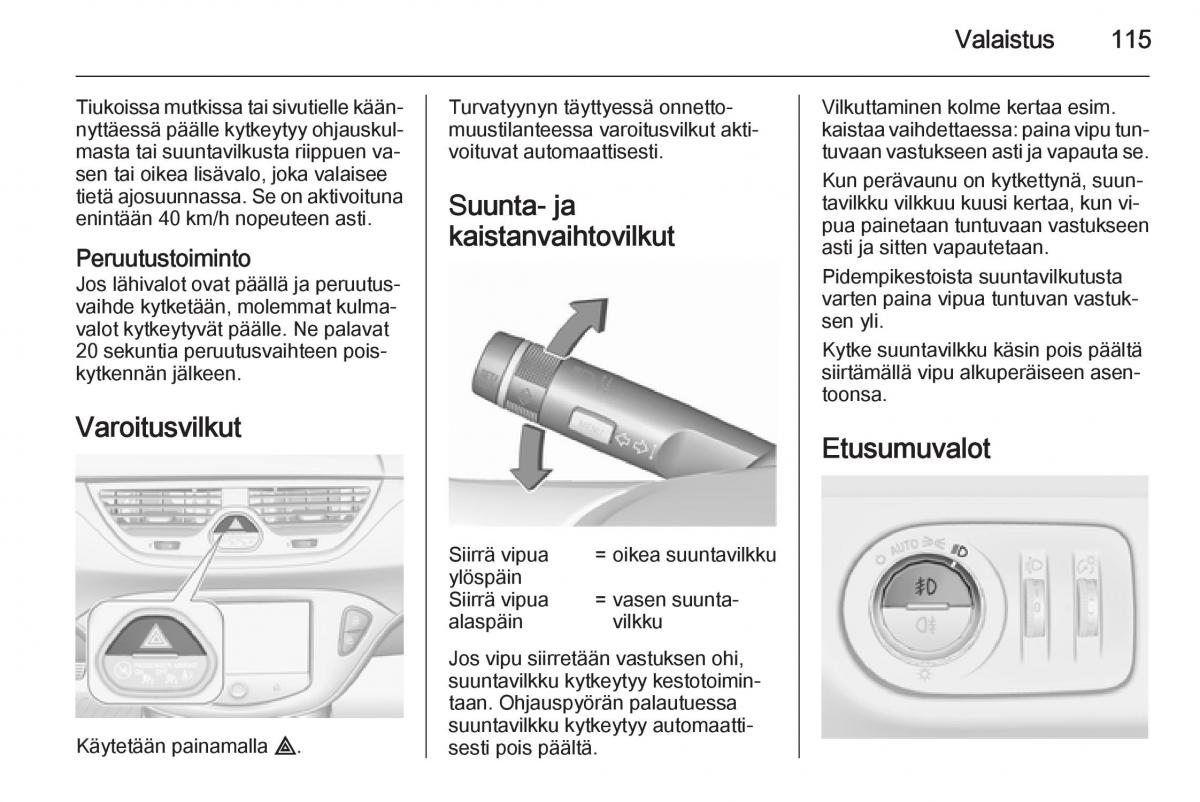 Opel Corsa D omistajan kasikirja / page 117