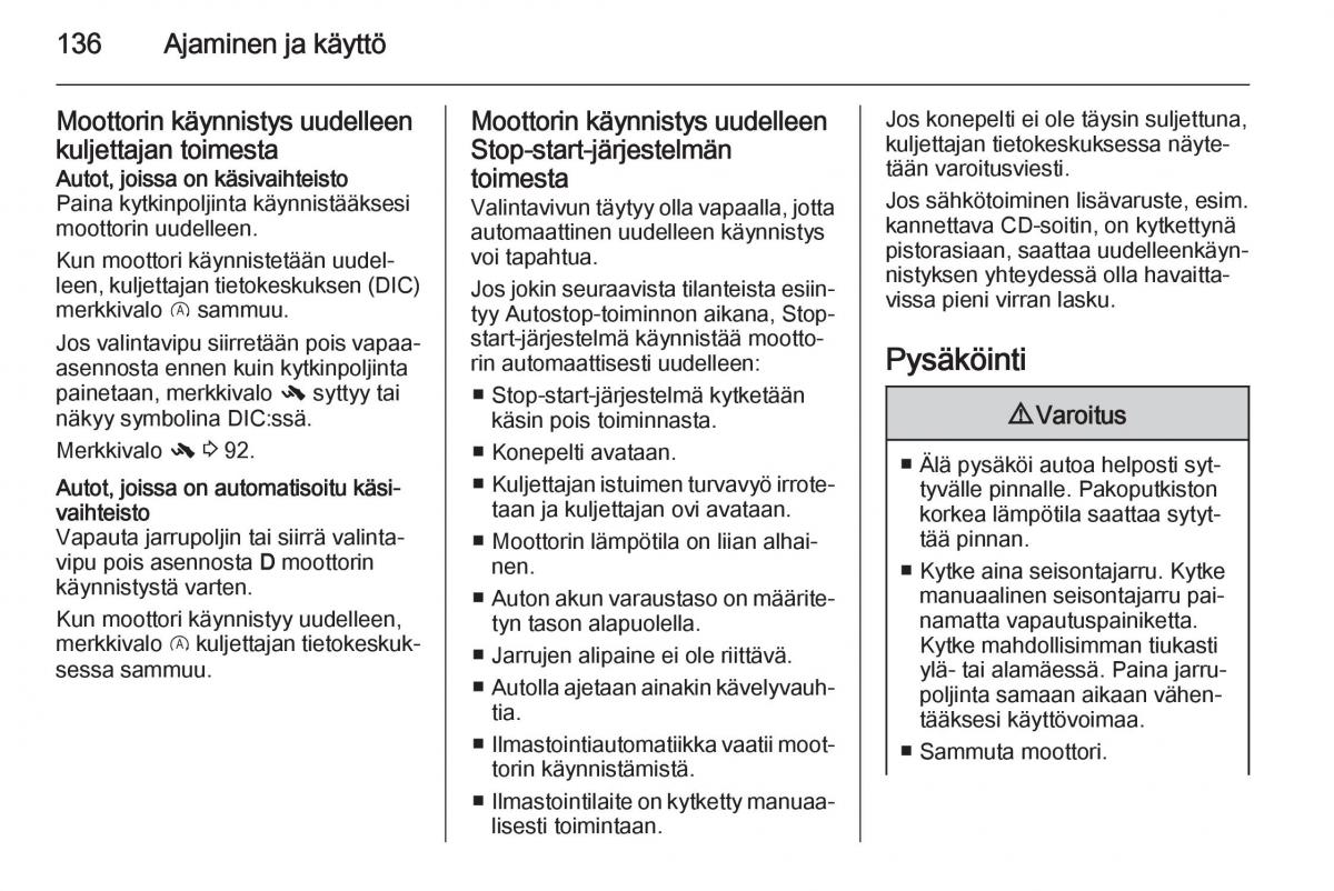 Opel Corsa D omistajan kasikirja / page 138