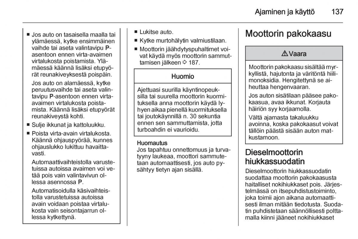 Opel Corsa D omistajan kasikirja / page 139