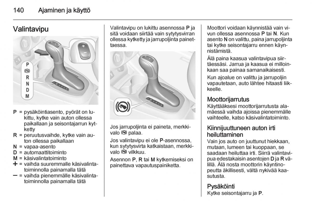 Opel Corsa D omistajan kasikirja / page 142