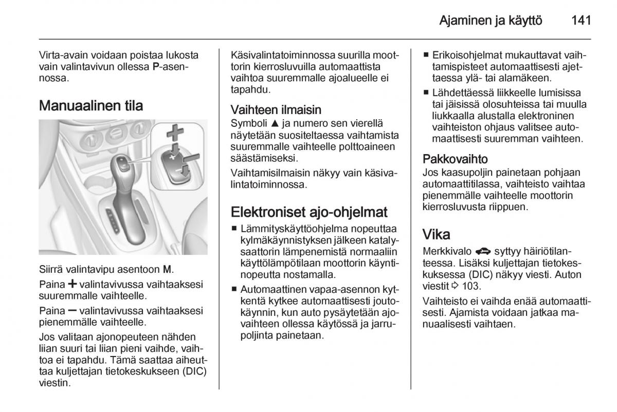 Opel Corsa D omistajan kasikirja / page 143